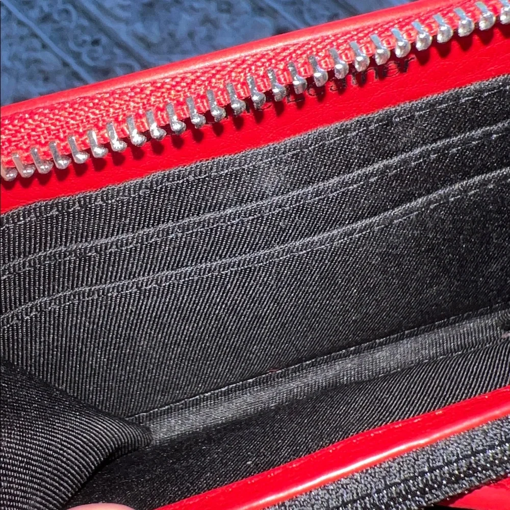 Love Moschino Red Heart Studded Wallet NWT